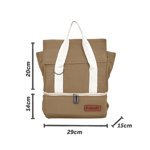 Image of Gabag Caramel Insulated Cooler Bag with Two Compartment
