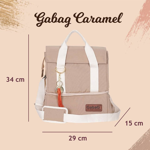 Image of Gabag Caramel Insulated Cooler Bag with Two Compartment
