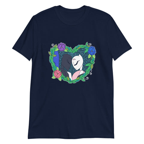 Image of Spider and Butterfly Unisex T-Shirt (Black, Navy)